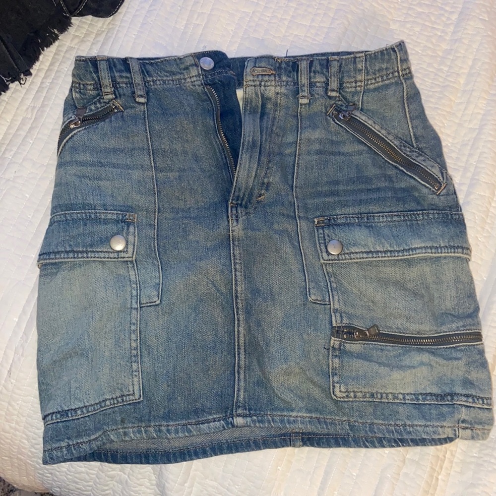 Free People denim mini skirt size 27